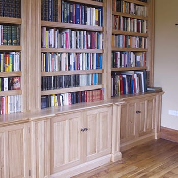 Oak Breakfront Bookcase