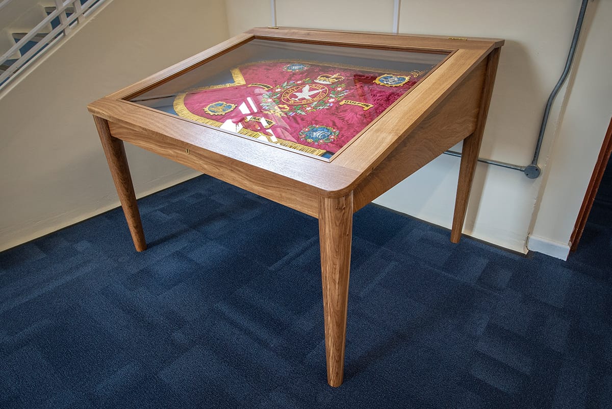 Army Air Corps Guidon Display Cabinet