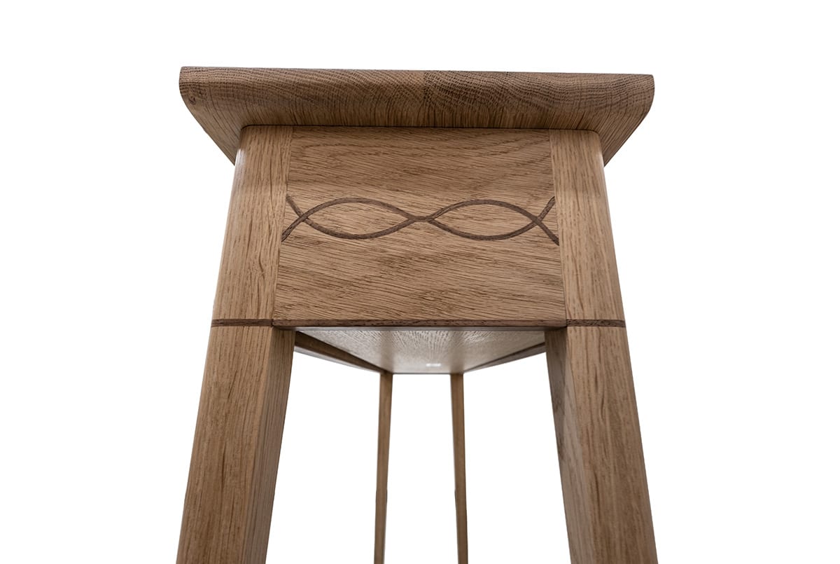 Hall Table with Walnut Inlay