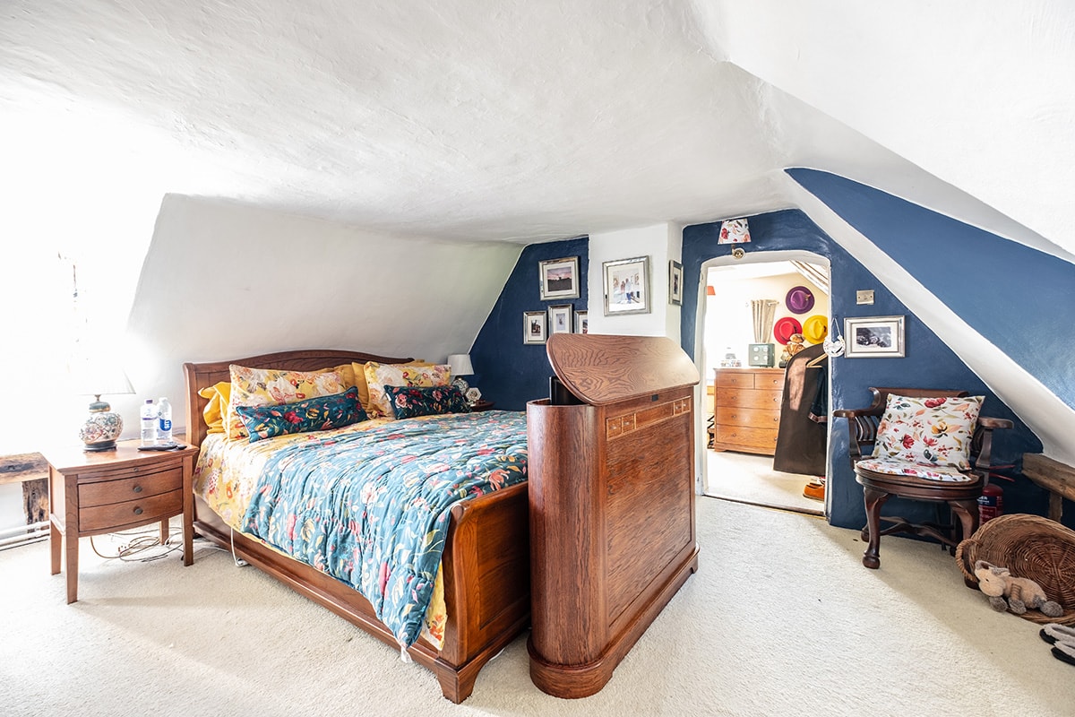 Oak Ottoman with hidden TV