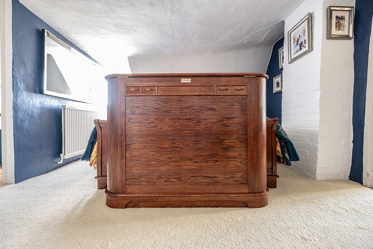 Oak Ottoman with hidden TV