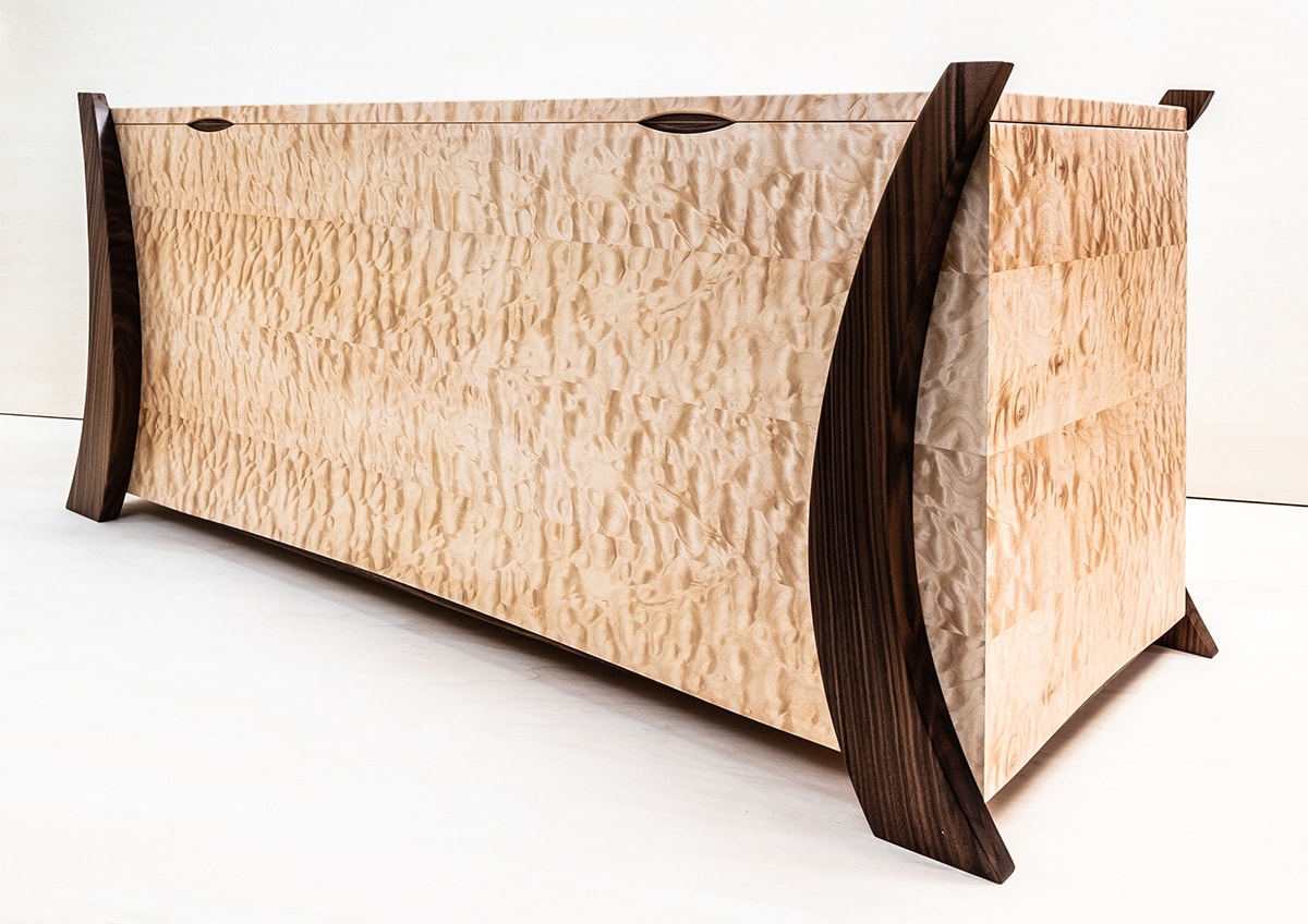 Maple and Black Walnut Ottoman