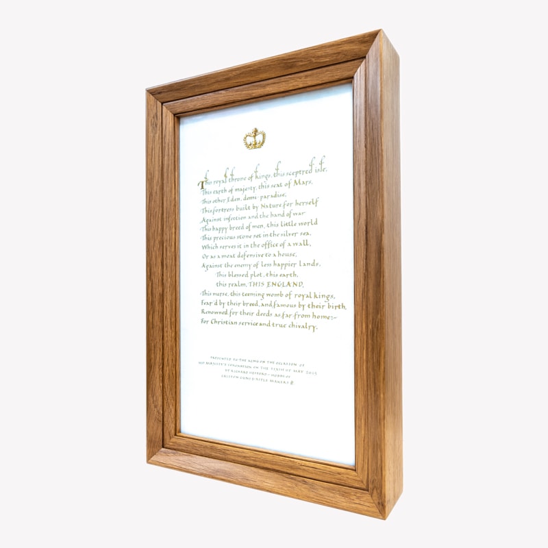 Framed vellum for King Charles III on his Coronation